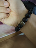 普陀山天然黑曜石手串925銀飾手鏈本命年馬年禮物男女同款送生日禮 曬單實(shí)拍圖