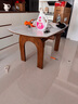 上林春天巖板餐桌 家用可伸縮桌子飯桌小戶(hù)型圓桌餐桌高級感2025新款家具 胡桃色/啞光純白巖板/羊角椅 1.5m 一桌六椅 曬單實(shí)拍圖