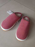 回力棉拖鞋女士冬季新款居家保暖防滑厚底中老年毛拖鞋1076 皮粉36-37 曬單實(shí)拍圖