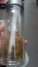 希諾（heenoor）玻璃杯水杯雙層男2025新款高硼硅杯子茶水分離杯大容量便攜泡茶杯 鋼本色450ML雙層防爆 加厚 曬單實(shí)拍圖