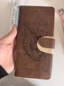 羅璐鷗紅米note15Pro手機殼翻蓋保護套小米note15壓花雙面皮套Pro+外殼插卡錢(qián)包款支架全包磁吸扣防摔款 【咖啡色】+同款皮繩 紅米note15 Pro 曬單實(shí)拍圖