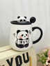 萊樞匯 女神節禮物熊貓陶瓷馬克杯喝水可愛(ài)莫生氣咖啡杯帶蓋帶勺禮盒裝 【圓把莫生氣熊貓】小禮盒裝 曬單實(shí)拍圖