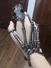 外骨骼機械爪機械手套爪子黑科技手鏈鎧甲戒指朋克風(fēng)骷髏手骨可調 1指 均碼 曬單實(shí)拍圖