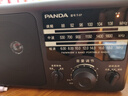 熊貓（PANDA）T-37老傳統大臺式桌面充電鋰電池三波段全波段頻率收音機老人車(chē)載備用半導體（不支持交直流電） 曬單實(shí)拍圖