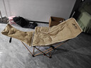 野徒者戶(hù)外折疊椅躺椅月亮椅露營(yíng)椅子便攜式辦公室坐躺睡午休釣魚(yú)沙灘椅 【卡其色】四檔調節+腿托【全椅舒適加棉坐躺可調節】 曬單實(shí)拍圖