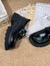 卓詩(shī)尼厚底樂(lè )福鞋女2026年春季新款增高小個(gè)子單鞋復古英倫風(fēng)小皮鞋女 黑色 37 曬單實(shí)拍圖