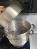 康巴赫蒸鍋304不銹鋼蒸籠食品級雙層湯鍋家用蒸煮燉燃氣灶電磁爐通用 【升級防燙｜加厚304】 3層 32cm 曬單實(shí)拍圖