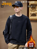 JEEP吉普加絨加厚高端刺繡男士衛衣男2026秋冬套頭圓領(lǐng)打底長(cháng)袖T恤男 曬單實(shí)拍圖