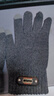 男士手套秋冬季加厚保暖觸屏加絨毛線(xiàn)雙層防寒戶(hù)外騎行韓版針織潮 灰色【觸屏】1雙裝 均碼 曬單實(shí)拍圖