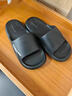 紅豆摩卡拖鞋男士2026新款室內家居夏季外穿eva厚底防滑不臭腳涼拖男 黑色【皮紋高級感】 42-43 【標準碼】 曬單實(shí)拍圖