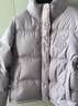 ELAND羽絨服女寬松短款帶拉鏈外套25冬季新款 薰衣草紫 160 曬單實(shí)拍圖