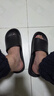 曼多貝爾 皮紋抗菌涼拖鞋黑44-45 曬單實(shí)拍圖