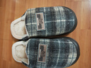 大嘴猴（paul frank）棉拖鞋男女冬季軟底保暖家居室內月子鞋家用棉鞋6541淺灰色42-43 曬單實(shí)拍圖