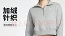 耐克NIKE女子運動(dòng)服 針織翻領(lǐng) 經(jīng)典百搭 拉鏈套頭衫DQ5768-063銀 S 曬單實(shí)拍圖
