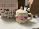 萬(wàn)家全高顏值馬克杯可愛(ài)女圣誕節生日禮物送閨蜜陶瓷水杯實(shí)用禮品伴手禮 粉色小豬杯420ml+勺子+禮盒 曬單實(shí)拍圖