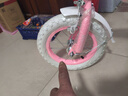 貝琦童（BEIQITONG）貝琦童兒童自行車(chē)女孩2-3-6-8-9歲小孩單車(chē)腳踏車(chē)12-18寸寶寶童車(chē) 粉色【折疊白胎】+防摔暴君輪+護網(wǎng)+京東專(zhuān)供 12寸適合身高(85-95)CM 曬單實(shí)拍圖