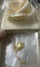 中國珠寶生日新年禮物碎冰冰四葉草黃金項鏈套鏈女士999足金吊墜老婆 曬單實(shí)拍圖