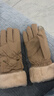 手套女冬季加厚加絨騎車(chē)防寒可觸屏女士冬天騎行電動(dòng)車(chē)保暖棉手套 卡其色 女士均碼 曬單實(shí)拍圖