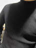 秋冬季半高領(lǐng)毛衣男士痞帥潮牌上衣修身內搭緊身彈力針織打底衫 黑色 XL 曬單實(shí)拍圖