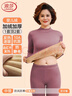 浪莎保暖內衣女士中老年加絨加厚發(fā)熱女?huà)寢屩蓄I(lǐng)秋衣秋褲冬季防寒套裝 曬單實(shí)拍圖
