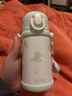 膳魔師（THERMOS）兒童保溫杯大容量水杯不銹鋼杯學(xué)生吸管杯運動(dòng)水壺送禮情人節禮物 薄荷綠吸管杯 400ml （2套吸管） 曬單實(shí)拍圖