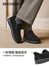 斯凱奇（Skechers）新年禮物閃穿鞋男士新品冬加絨保暖休閑健步鞋一腳蹬樂(lè )福鞋205606 曬單實(shí)拍圖