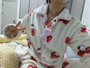 野獸派家居（tbh）宋雨琦同款三麗鷗Hello Kitty法蘭絨家居服套裝冬季可外穿睡衣女 Hello Kitty法蘭絨家居服 蝴蝶結 M 曬單實(shí)拍圖
