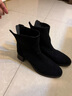 萊爾斯丹秋冬新款歐美時(shí)尚西部瘦瘦短筒靴子女鞋48502 黑色BKF 39 曬單實(shí)拍圖