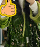 三吉黑花【天官賜?！啃轮惺街楣芾C絲絨外套女冬裝加厚加絨長(cháng)短款 碧綠長(cháng)(毛絨內里) S 曬單實(shí)拍圖