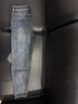 森馬（Semir）森柔|牛仔褲男春季修身小腳長(cháng)褲復古多色水洗褲潮流 牛仔藍黑88501 30 曬單實(shí)拍圖