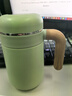PLPC辦公室保溫杯男女士316不銹鋼泡茶水分離帶把手大容量馬克水杯子 綠色500ml【智能顯溫+茶隔】 曬單實(shí)拍圖
