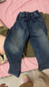 小象漢姆童裝男童中大童牛仔褲加絨秋冬兒童保暖長(cháng)褲冬季韓版潮 藍色 150 cm 曬單實(shí)拍圖