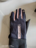 南極人騎車(chē)手套女冬季保暖防風(fēng)防寒加絨觸屏騎行手套女N2E2X851682 粉灰 曬單實(shí)拍圖