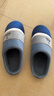 俞兆林（YUZHAOLIN）棉拖鞋男女冬季軟底保暖家居室內特大碼家用棉鞋 藍色 48-49 曬單實(shí)拍圖