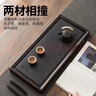 京東京造茶盤(pán)茶臺 觀(guān)山烏金石花梨木茶具套裝茶盤(pán)辦公室會(huì )客家用排水茶盤(pán) 曬單實(shí)拍圖