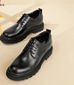奧康男鞋春秋新款休閑皮鞋商務(wù)正裝內增高8cm德比鞋舒適婚鞋工作鞋MT 曬單實(shí)拍圖