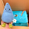 Jellycat趣味開(kāi)心雨滴娃娃陪伴安撫毛絨玩偶陪伴公仔生日情人節禮物 藍色 高13 X 寬9CM 曬單實(shí)拍圖
