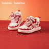 巴拉巴拉童鞋兒童板鞋女童小白鞋春秋2026新款透氣寶寶鞋子紅色防滑新年季 曬單實(shí)拍圖