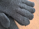 李寧（LI-NING）騎行手套冬季男女士保暖棉毛線(xiàn)針織加絨黑手套觸屏防寒電動(dòng)車(chē) 曬單實(shí)拍圖