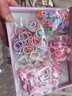 156件套兒童發(fā)飾套裝小女孩生日禮物發(fā)夾皮筋小公主庫洛米發(fā)飾 禮盒156件套-粉色系 曬單實(shí)拍圖