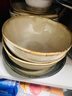 悠瓷（youcci）蕓黃老式懷舊面碗5.5英寸陶瓷早餐碗加厚不規則特色窯變沙拉碗 （2只）5.5英寸不規則面碗-蕓黃 曬單實(shí)拍圖