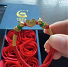 中國黃金（CHINA GOLD）五彩繩黃金手鏈寶寶足金平安鎖嬰兒周歲新七夕情人節禮物送女友 【歲歲平安鎖】足金葫蘆福字手繩 曬單實(shí)拍圖