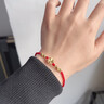 中國黃金（CHINA GOLD）馬年本命年紅繩黃金手鏈女士足金四葉草轉運珠手串新年情人節禮物 足金四葉草紅繩 曬單實(shí)拍圖