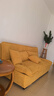 金屋藏嬌 政府補貼法式2026款奶油風(fēng)帆船布藝沙發(fā)床折疊兩用客廳直排沙發(fā) 南瓜黃【柔軟厚實(shí)立體雪花絨】 三人位2米【海綿款坐感適中】 曬單實(shí)拍圖