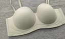 ubras【虞書(shū)欣同款】圓圓杯文胸可拆無(wú)肩帶內衣女透氣胸罩小胸聚攏粉底 店長(cháng)推薦-【抹胸款】燕麥奶色 80B 曬單實(shí)拍圖