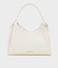CHARLES&KEITH26春新品柔軟蝴蝶結單肩托特包斜挎包CK2-40160249 Cream奶白色 M 曬單實(shí)拍圖