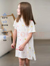 愛(ài)慕兒童（AIMER KIDS）夏季新品輕薄舒適3A抗菌女童短袖睡裙兒童睡衣可愛(ài)柔軟高彈奶皮衣 彩虹點(diǎn)點(diǎn)AK144F241 150 曬單實(shí)拍圖