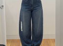 優(yōu)衣庫女裝男裝寬松廓形牛仔褲/彎刀鐮刀褲子479000 482280 479000/67海藍色 26 /160/66A 曬單實(shí)拍圖