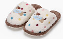 名創(chuàng  )優(yōu)品（MINISO）彩點(diǎn)狗狗卡通趣味毛毛居家鞋男秋冬可愛(ài)棉拖鞋月子鞋白咖44-45 曬單實(shí)拍圖