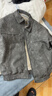頂峰保羅（Dingfengbaoluo）美式PU皮夾克男秋冬季加絨加厚寬松高級保暖皮衣外套XHR72灰色L 曬單實(shí)拍圖